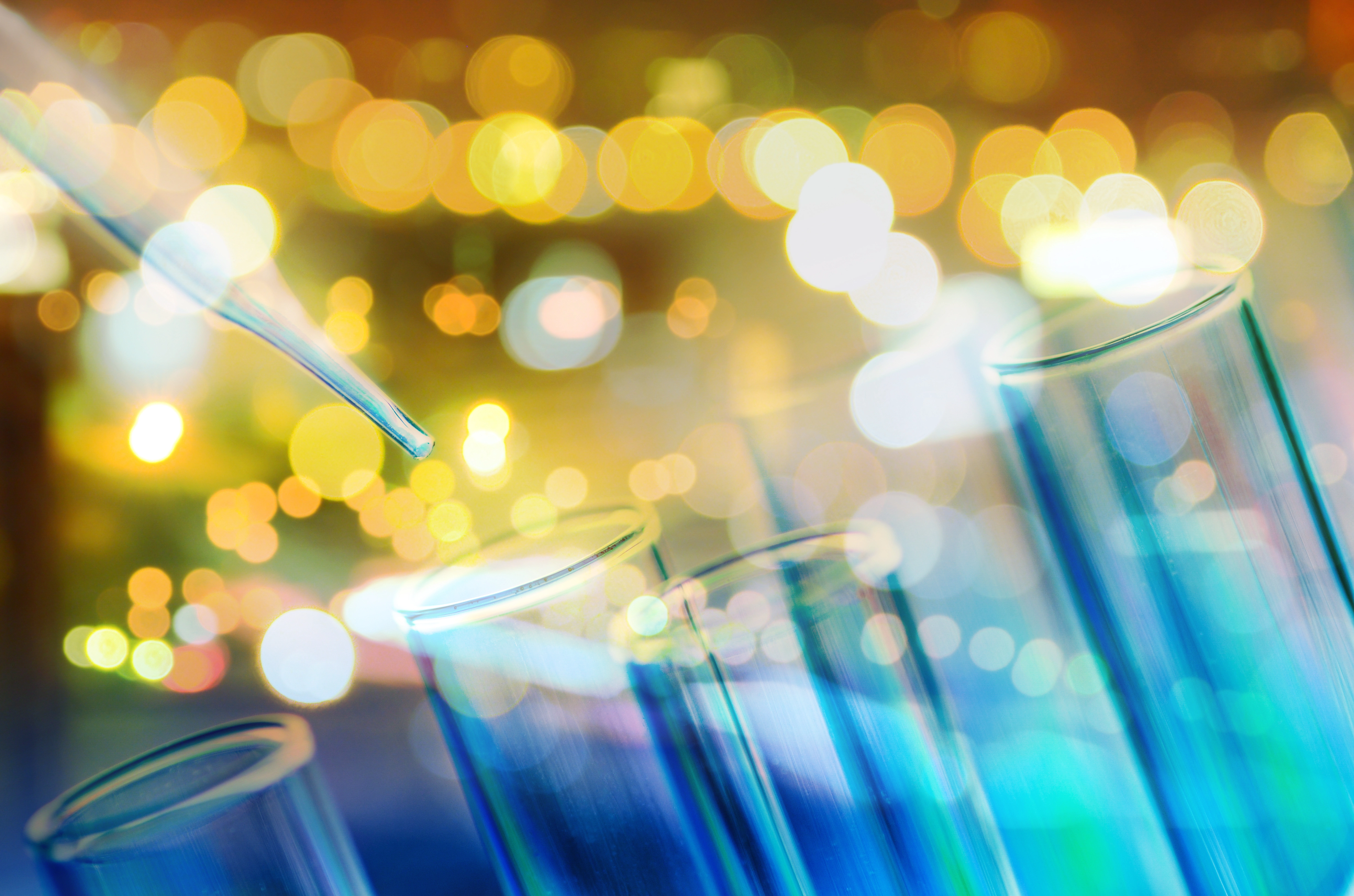 Home page decorative image containing test tubes