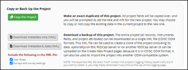 REDCap Confirm copy project