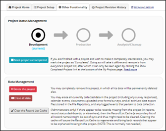 Redcap delete project