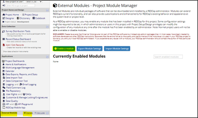redcap enable module