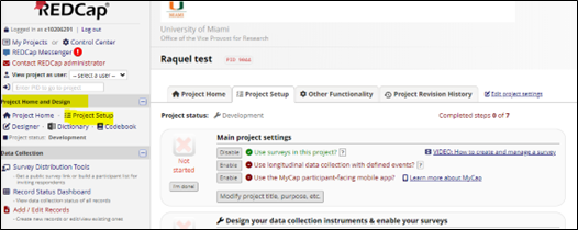 REDCap moving a project